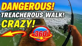Рыбалка на набережной &mdash; опасно! Коварная прогулка! VR 360