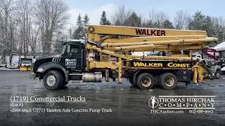 2006 Mack CT713 Tandem Axle Concrete Pump Truck - Up For Auction