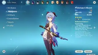 I Refined my Prototype Crescent to R5 for my Ganyu | Genshin Impact | #refinement #genshinimpact