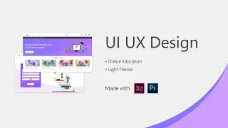 UI UX Design using Adobe XD | E-commerce + Online Education Website | 2021