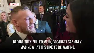 Conor McGregor thanks his fans at his Dublin premiere