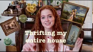 THRIFTING MY ENTIRE HOUSE (DESK, OIL PAINTING, ANTIQUES, ETC)