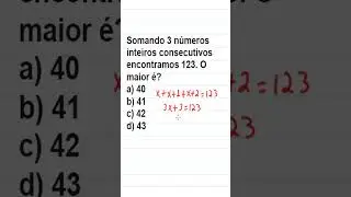 MATEM&Aacute;TICA B&Aacute;SICA ENVOLVENDO N&Uacute;MEROS CONSECUTIVOS