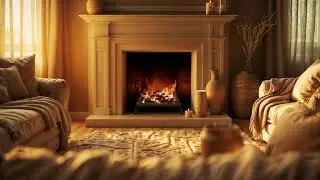 Cozy Fireplace 🔥 Warm & Relaxing Home Ambience . Crackling Fireplace Sounds 🔥 ASMR for Sleep .