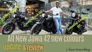2023 JAWA 42 NEW COLOURS update Infinity Black DT, Celestial Copper DT, Cosmic Rock DT. | Review