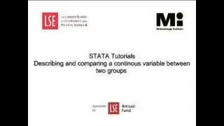 STATA Tutorials: Describing and Comparing a Continuous Variable Between Two Groups