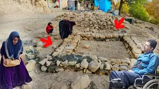 🔥 A stone bath in the heart of the village; Ashraf's big project to save his children from the cold