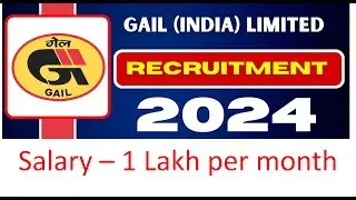 [OFFICIAL] GAIL Recruitment 2024| WITHOUT GATE | CTC: ₹18 Lakhs |Permanent Job| Latest Jobs 2024