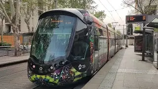 Montpellier tram ride line 4