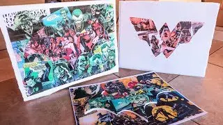 diy DC comic book art poster