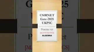 UKPSC LECTURER GATE 2025 CSIR NET/GATE/IITJAM-PRACTICE SET #ukpsc #lecturer #gate #csirnet #exam