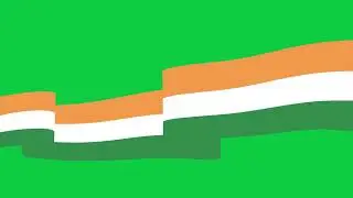Dynamic Wavy Indian Flag Ribbon Illustration Animation | Green Screen