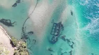 Dunbogan -  sunken wreck drone fly over