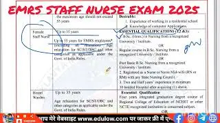 Can GNM candidates apply for EMRS Staff Nurse or not? Who needs 2.5 years experience?