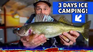 Ice Camping Walleyes & EPIC Hybrid Ice Fishing Skid House
