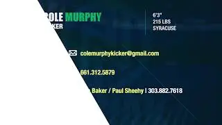 Cole Murphy- Free Agent virtual workout with Nick Novak 12/21/2020