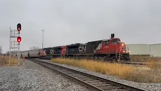 First CN Unit Grain Train on the FOXY in Wisconsin