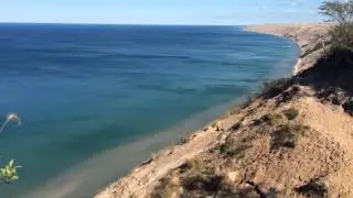 Log Slide in Pictured Rocks National Lakeshore off Lake Superior