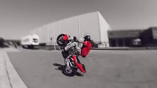 Parking lot stunt session