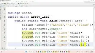 Array OneDimentoin