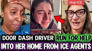 Девушка из DoorDash в слезах умоляет о помощи, когда сотрудники иммиграционной и таможенной служб...