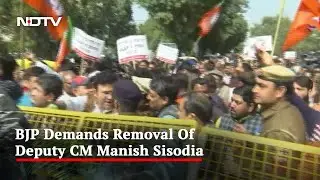 Delhi BJP Chief Detained At Protest Against AAP Over Snooping Allegations