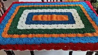 PART 1- German Shell Stitch Rectangle Table Runner (in Kannada with English captions)