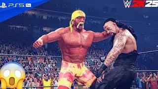 WWE 2K25 - Undertaker vs. Hulk Hogan - No Holds Barred Match | PS5 Pro [4K60]