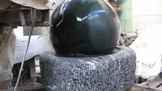 granit kugle springvand,stenkugle springvand