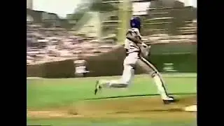 NYM@CHC: Rafael Santana doubles in the fifth inning (1987)