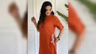 Pure fine cotton fabric embroidery kurti with pant with cotton dupatta By Sunheri fashion 9466749657