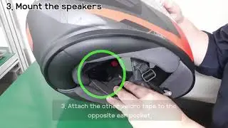 Mount the speakers [HEADTOOTH Pro - Install Guide] - Helmet Communication System