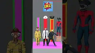 Police Dog VS Doctor Chicken VS Fire Chicken. Who do you choose ?#shorts #funny