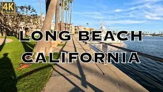 Naples Islands, Long Beach, California, USA | 4K | POV Walk | Virtual Treadmill Travel Vlog