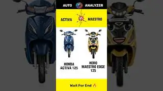 Activa 😍 Vs Maestro 🤩 | Activa & Maestro Full Review With Comparison | #shorts