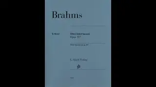 Brahms：3 Intermezzi Op. 117【9790201810423】【HN 1042】