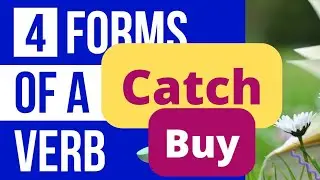 four forms of verb- catch, buy