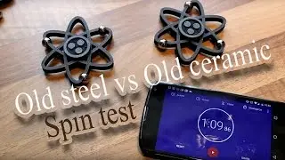 Old Steel vs Old Ceramic Ball Bearing Spin Test | Hand Spinner Fidget Toy | Review