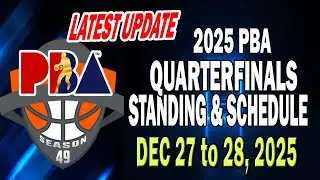 PBA Quarterfinals Schedule | Playoffs 2025 and Standing 2025