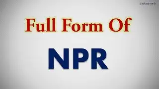 Full Form Of NPR