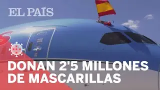 #CORONAVIRUS: Donan 2'5 MILLONES DE MASCARILLAS a ESPA&Ntilde;A