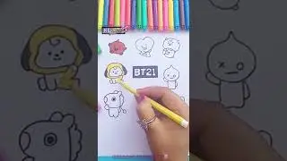 DIY BT21 Stickers 💜💜 | DIY BTS Stickers | DIY Journal Stickers | DIY Handmade Stickers #BTS #BT21