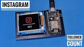 Live Instagram Follower counter with ESP 8266 & ST 7735 display module