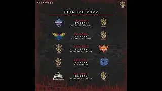 RCB Full Match, Date, Time, Schedule List | TATA IPL 2022 | Royal challengers Bangalore |