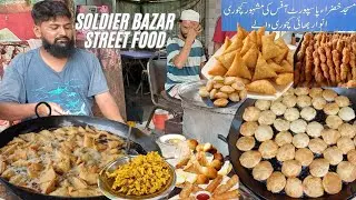 Snacks Kachori Fries Pakora Aloo Samosa Roll Soldier Bazar Street Food Pakistan