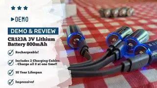 Demo and Review - Artman CR123A 3V Lithium Battery 800mAh