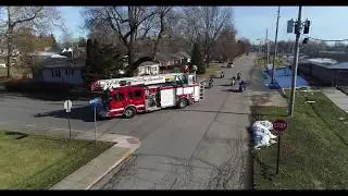 Santa Claus Riding in Fire Truck in Tipton, IN