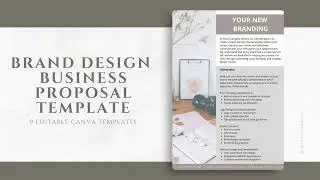 Editable Brand Design Proposal Template, Freelance Graphic Design Business Proposal #canvatemplate