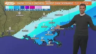 New Orleans Winter Weather Impact: Pipe bursting concerns, snow could refreeze, hard freeze likely