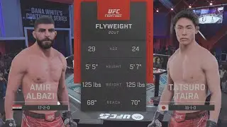 UFC Vegas 108 Amir Albazi vs Tatsuro Taira Flyweight Fight Simulation 🇮🇶🇯🇵👊🎮 UFC Apex